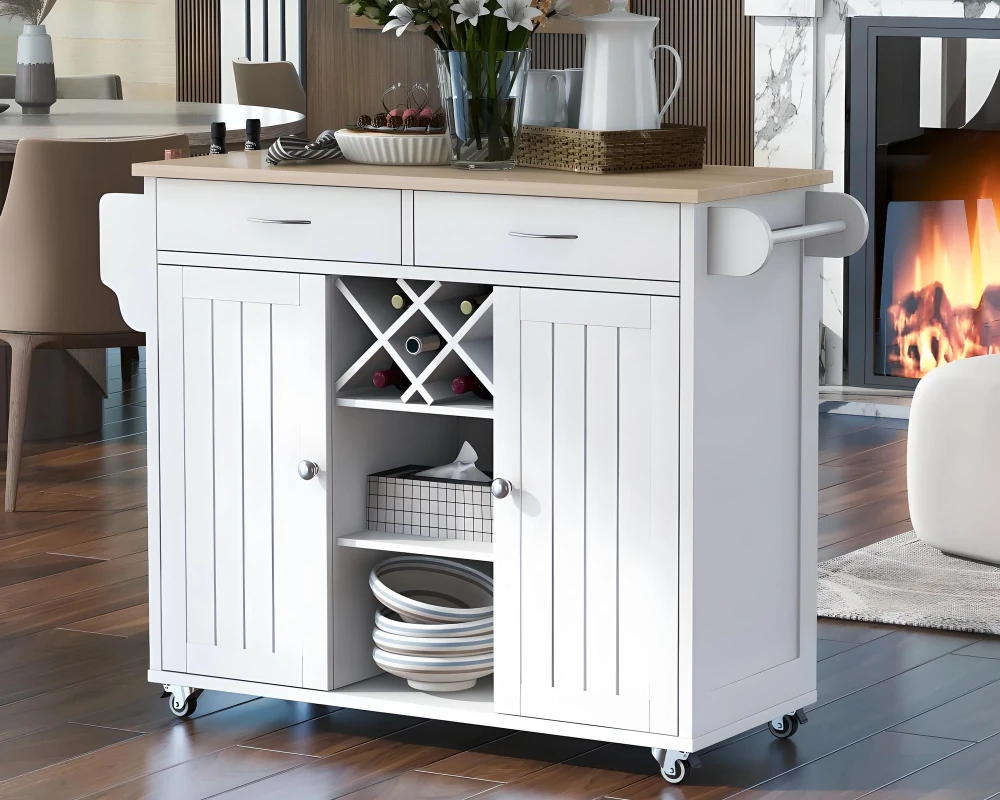 small round kitchen island