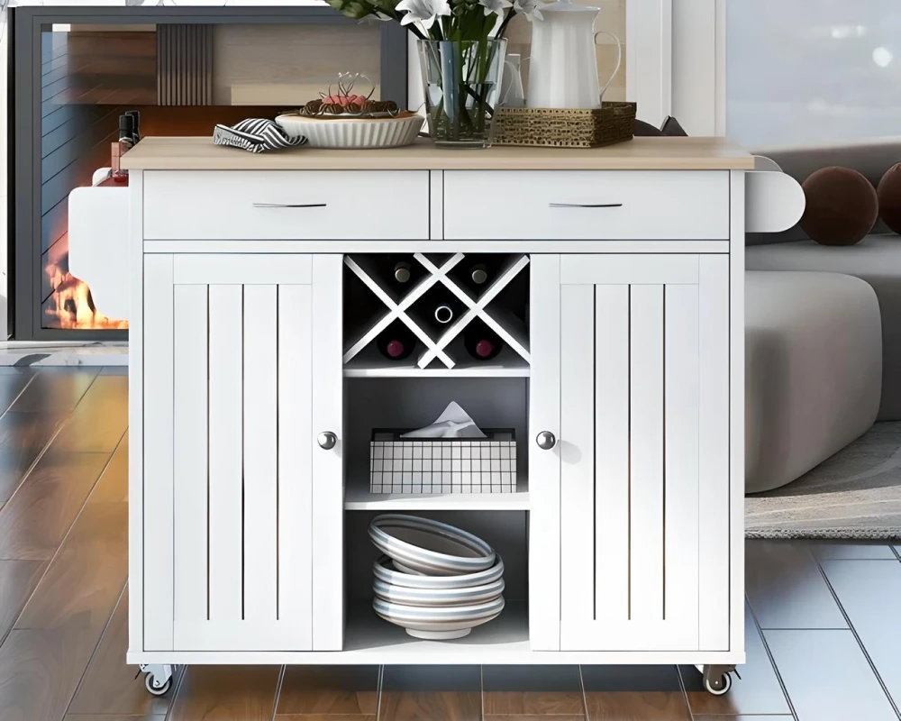narrow kitchen island