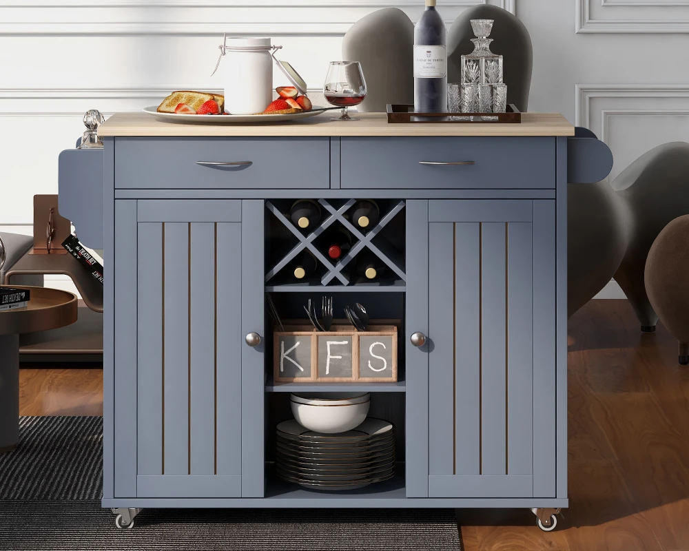 narrow kitchen island